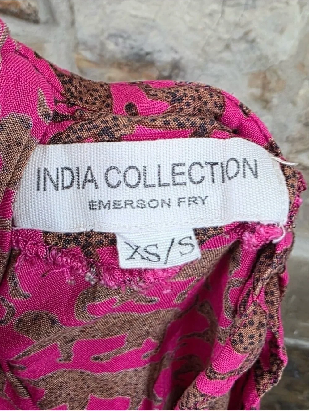 Emerson Fry India Collection Yarrow Leopard Cheetah Block Print Maxi Sun Dress